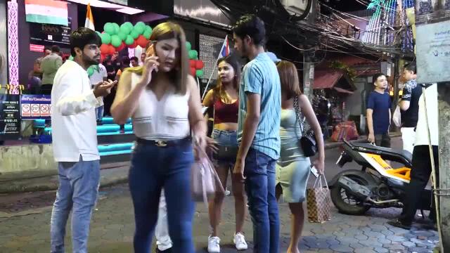 Real Sex tourist girl walking the streets of Pattaya